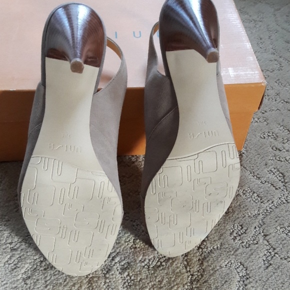 Unisa Taupe Suede Opened Toed Sandals - Picture 4 of 5